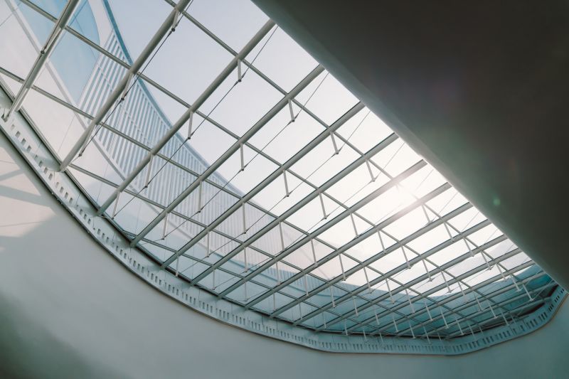 Clean Skylight with Bright Reflection